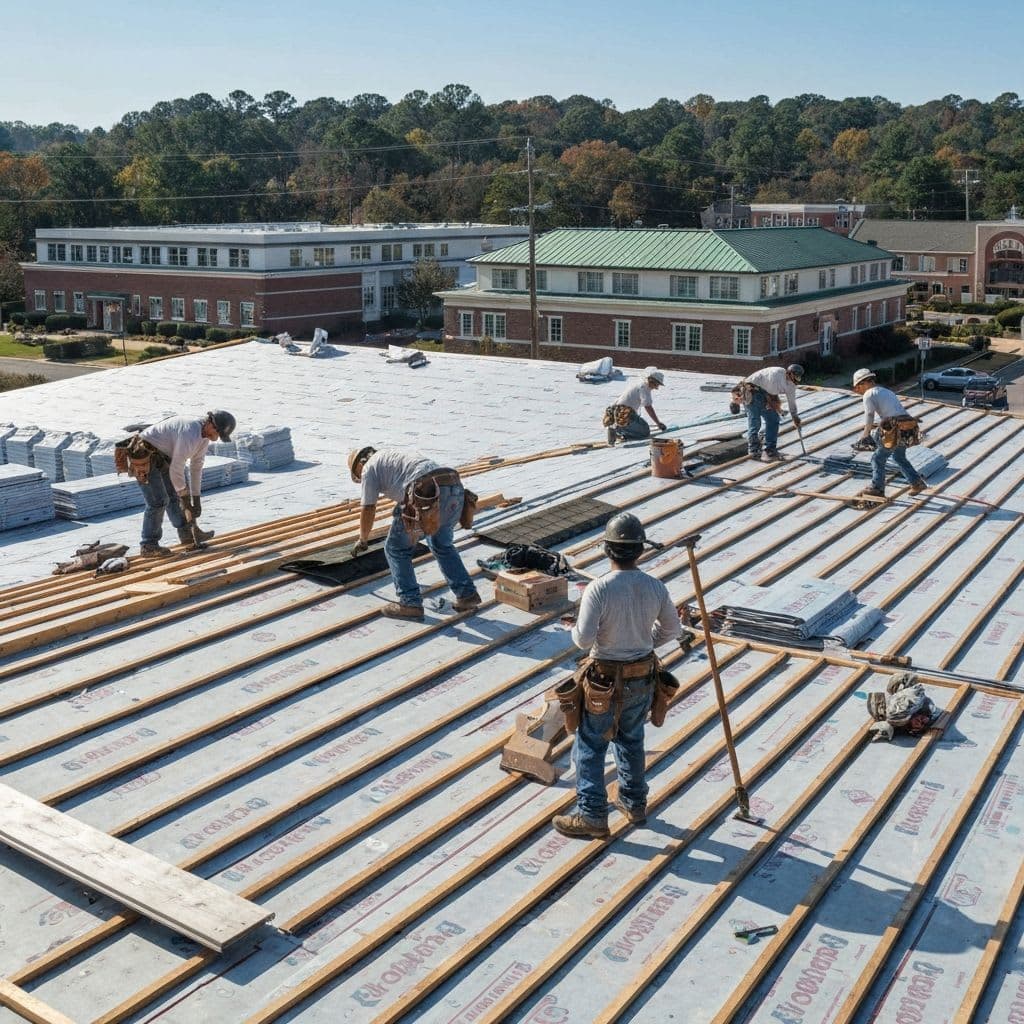 Commercial roofing project in Atlanta