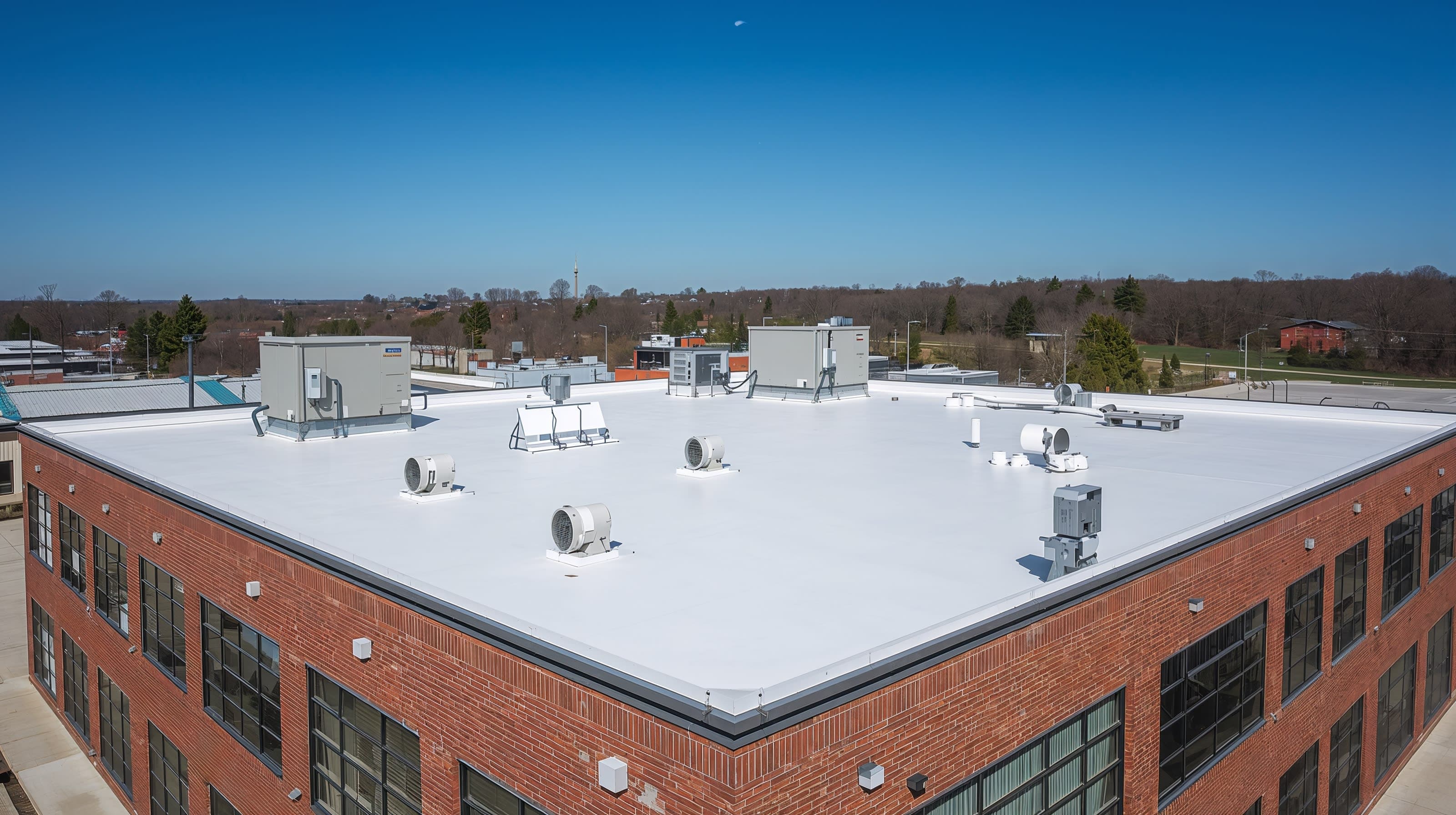 Completed commercial roof