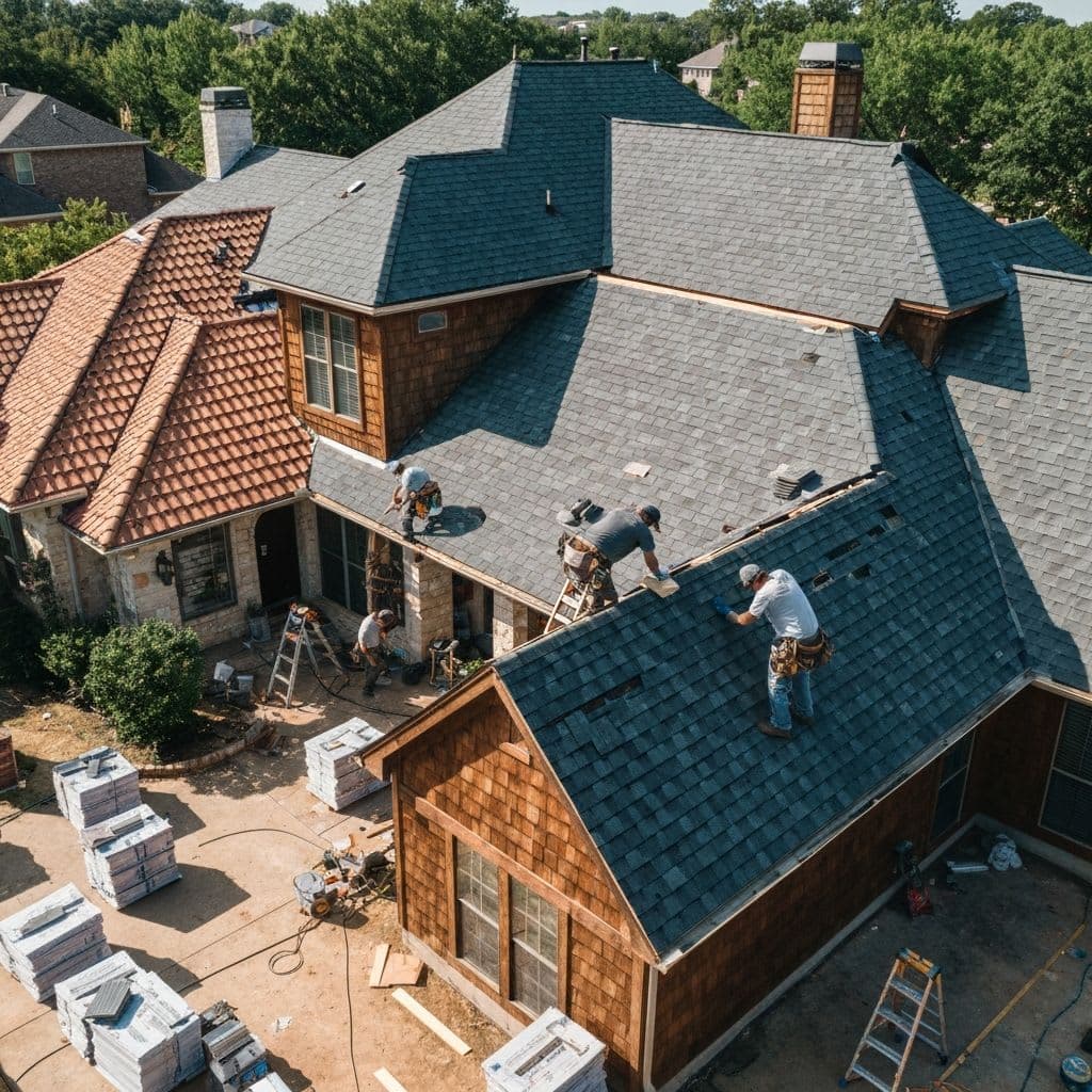 Dallas residential roofing project