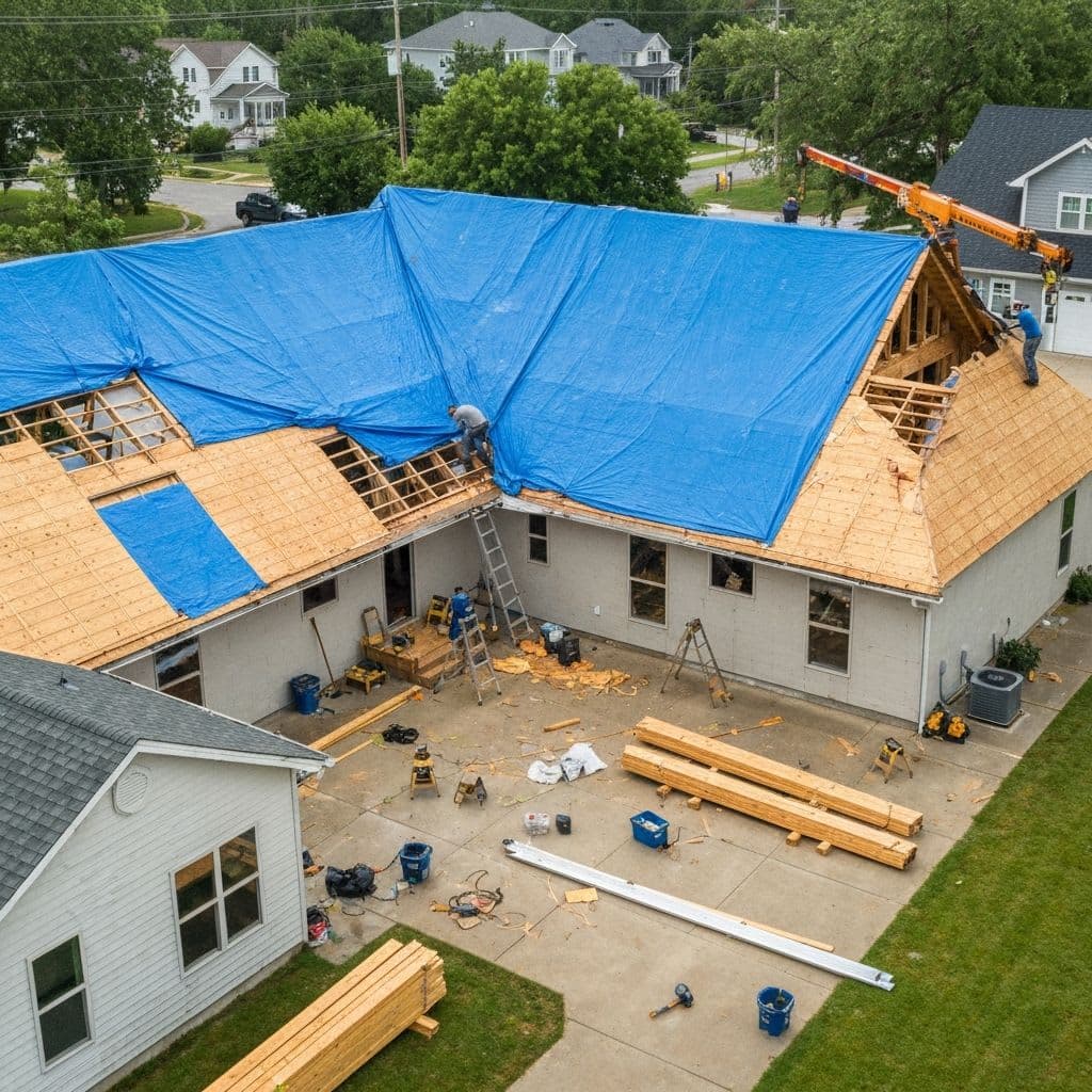 Storm damage restoration