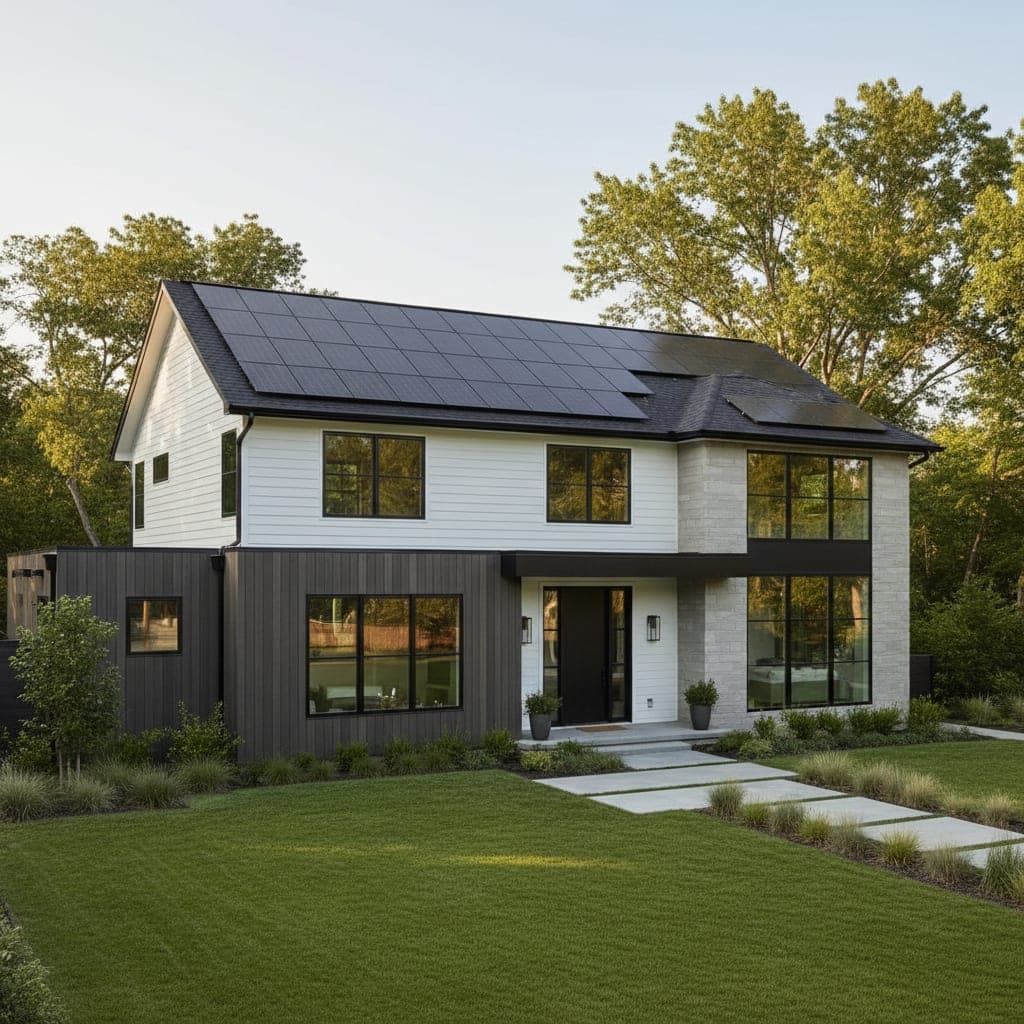 Modern metal roof engineered for future solar