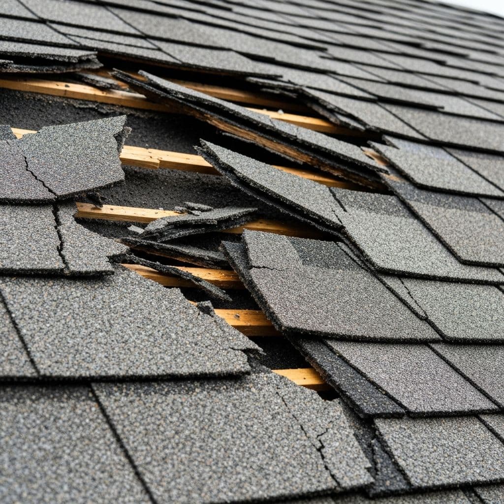Ohio hail damage on roof