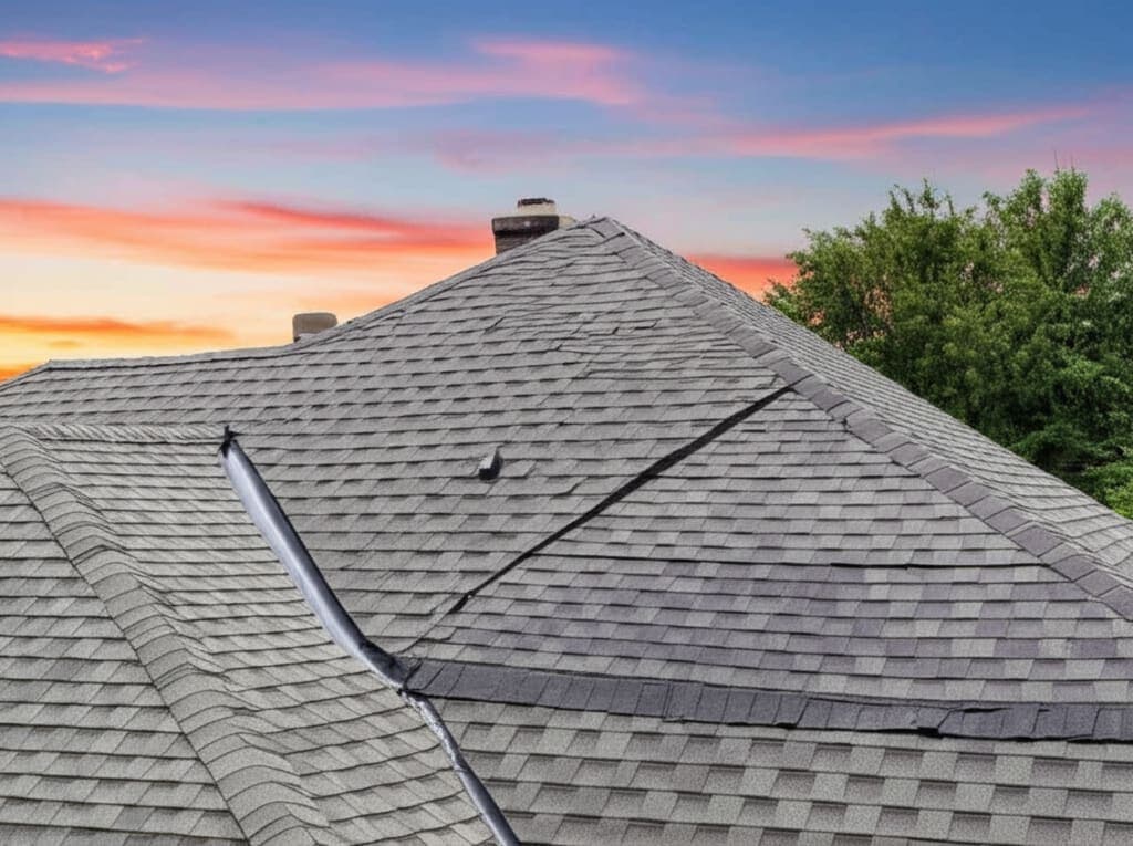 Restored roof after storm damage