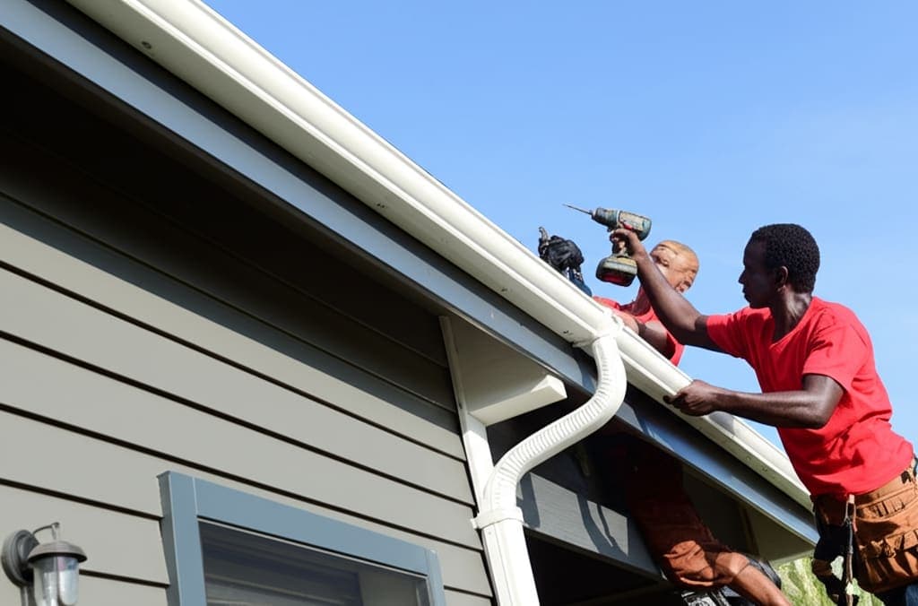 Seamless gutter installation