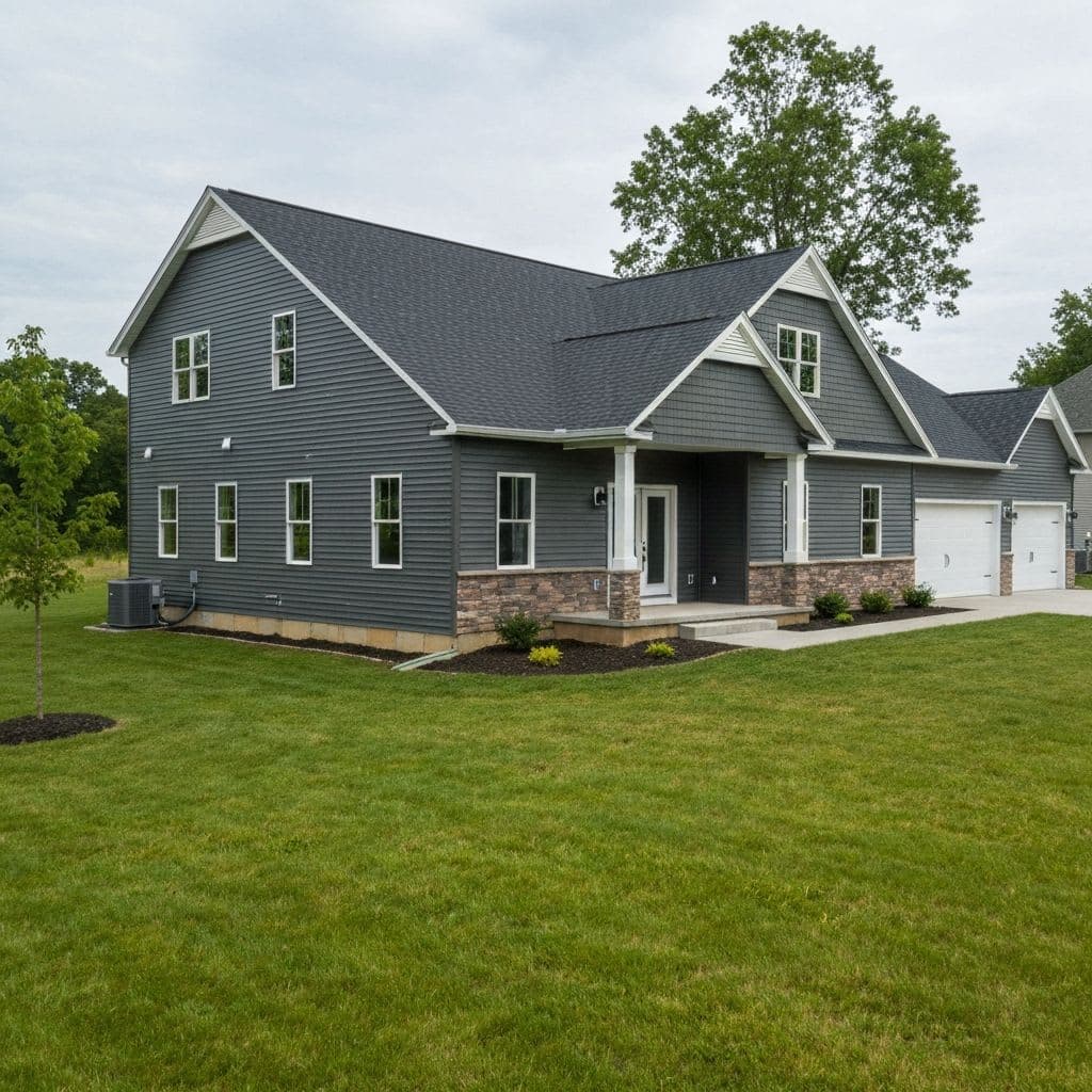 Beautiful completed siding