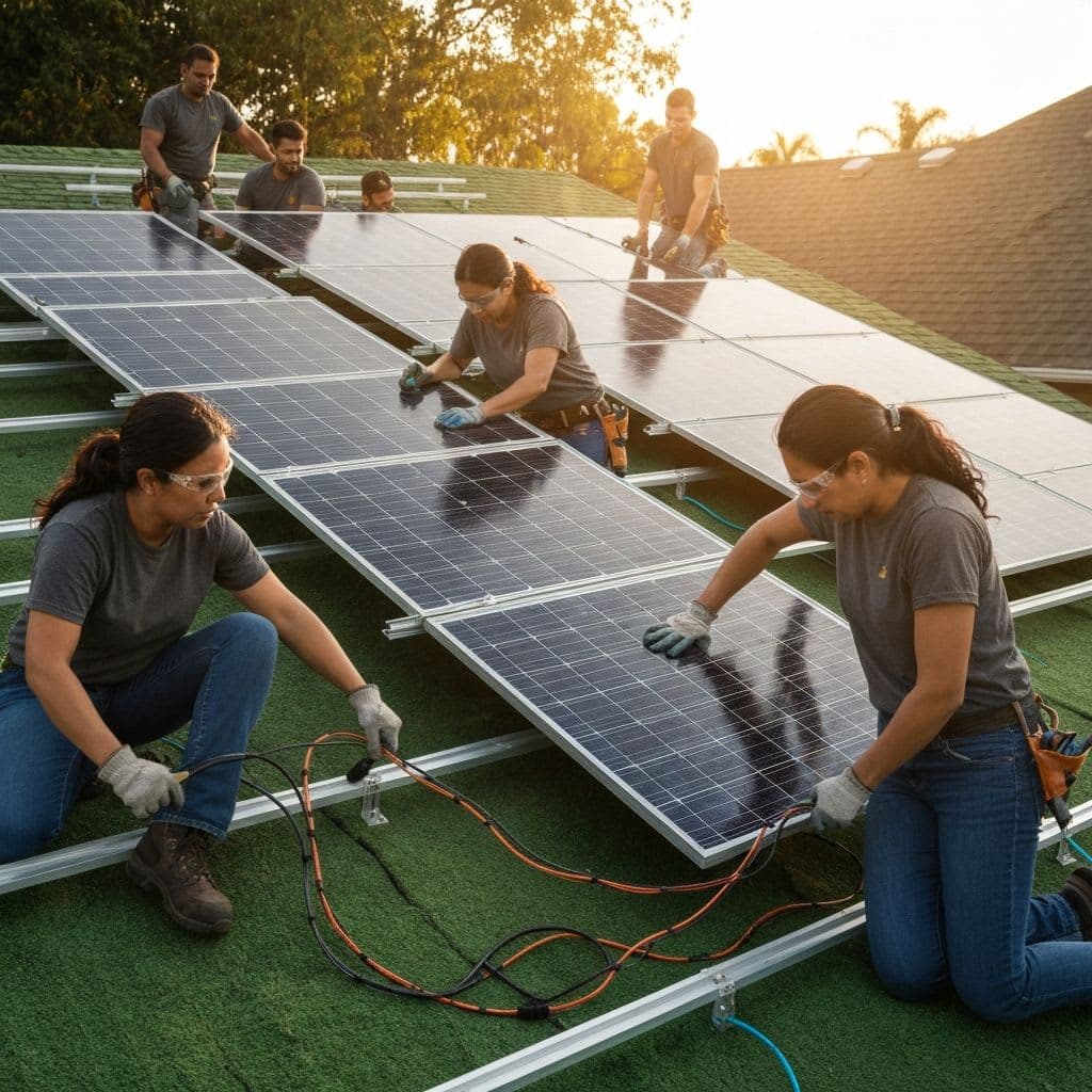 Solar panel installation