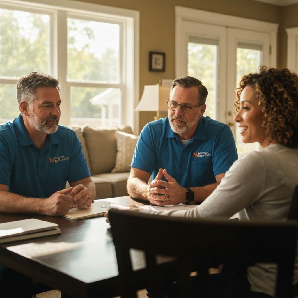 Team meeting with client