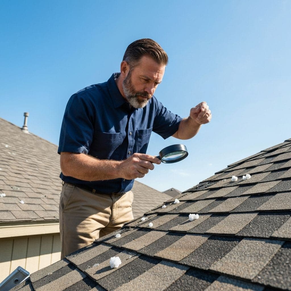 Hail damage inspection in Texas