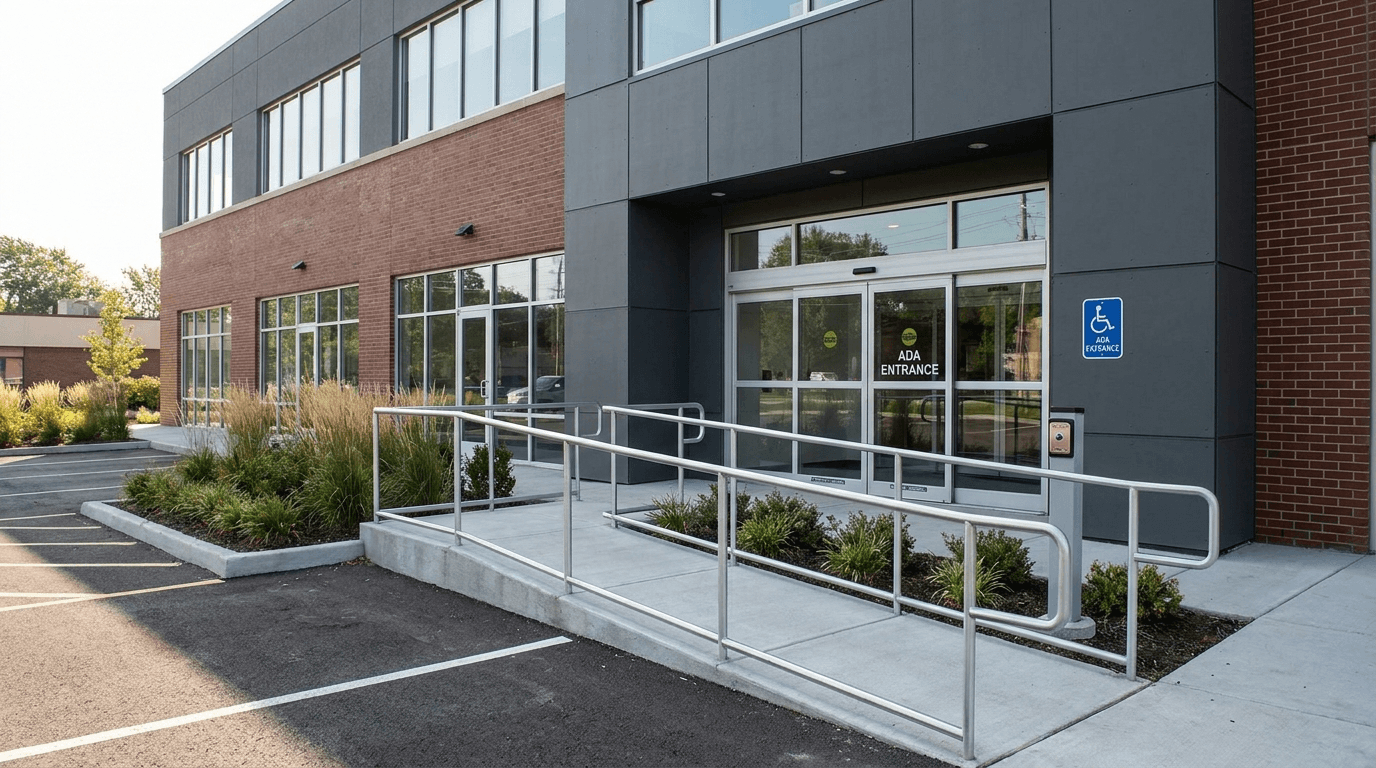 Commercial office building glazing