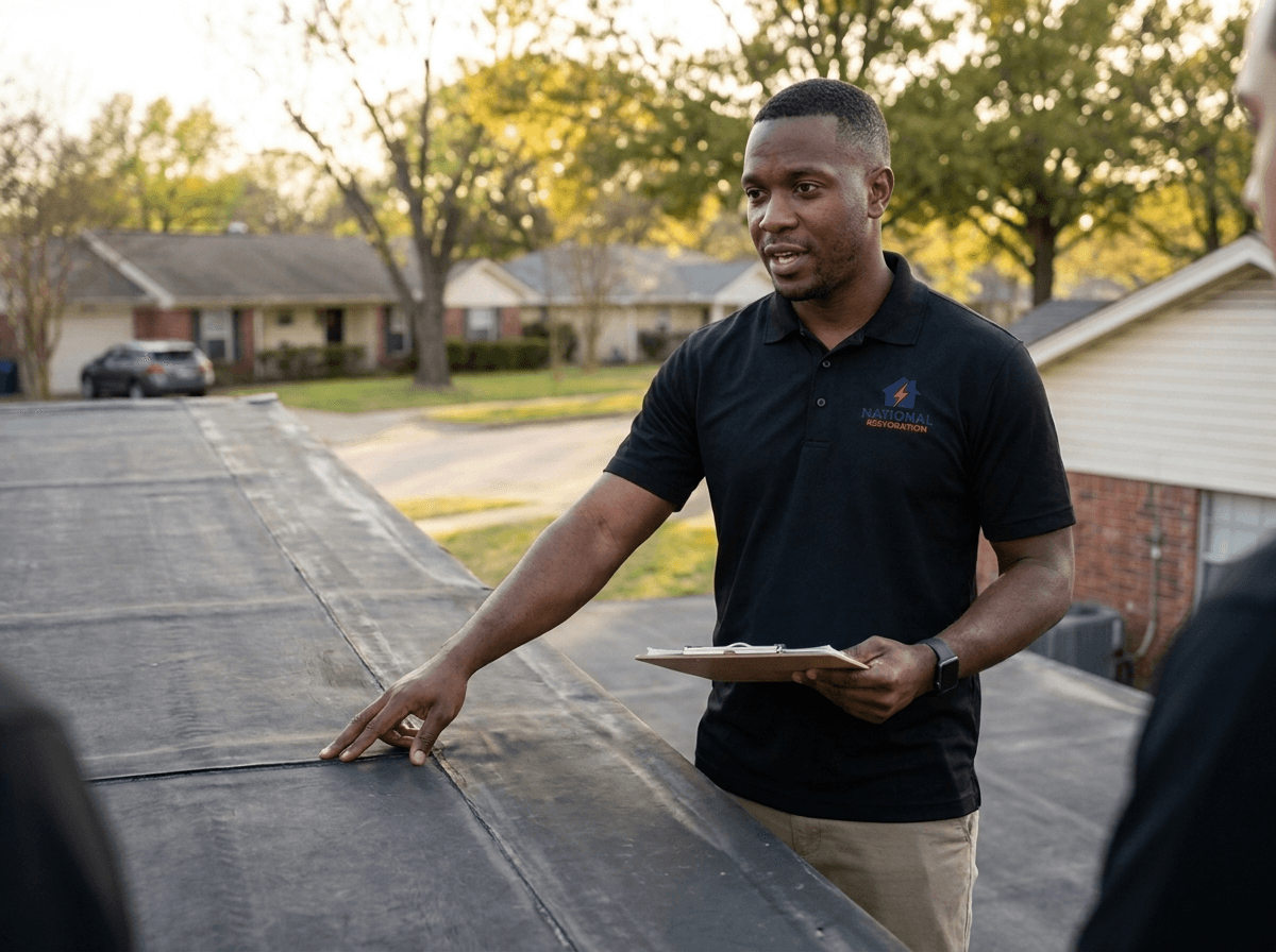 Modified bitumen commercial roof maintenance